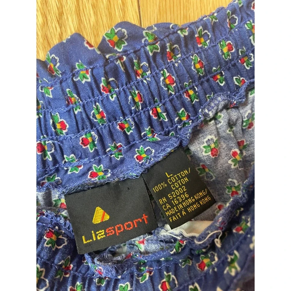 Vintage Liz Claiborne‎ Two Piece Set | Retro 80s 90s Micro Print 100% Cotton M L